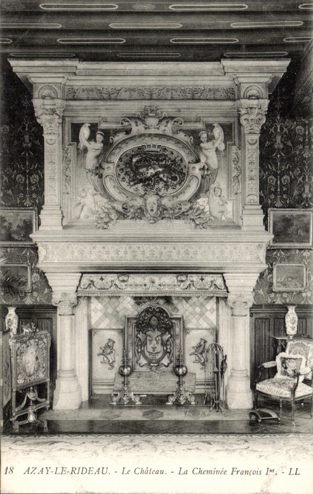 CPA Azay la cortina el castillo Chemince François