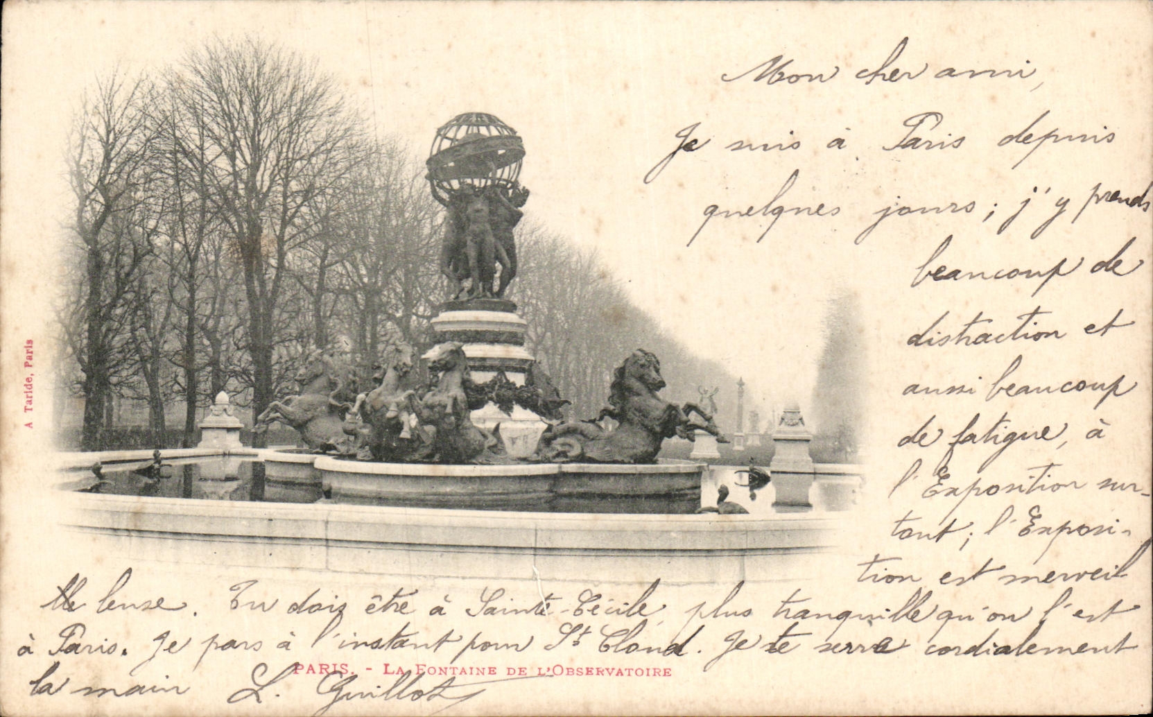 CPA Paris the Fountain Of the Observatory