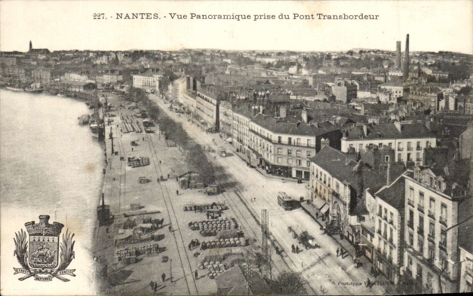 CPA Nantes Panoramic View Taken of the Transporter bridge