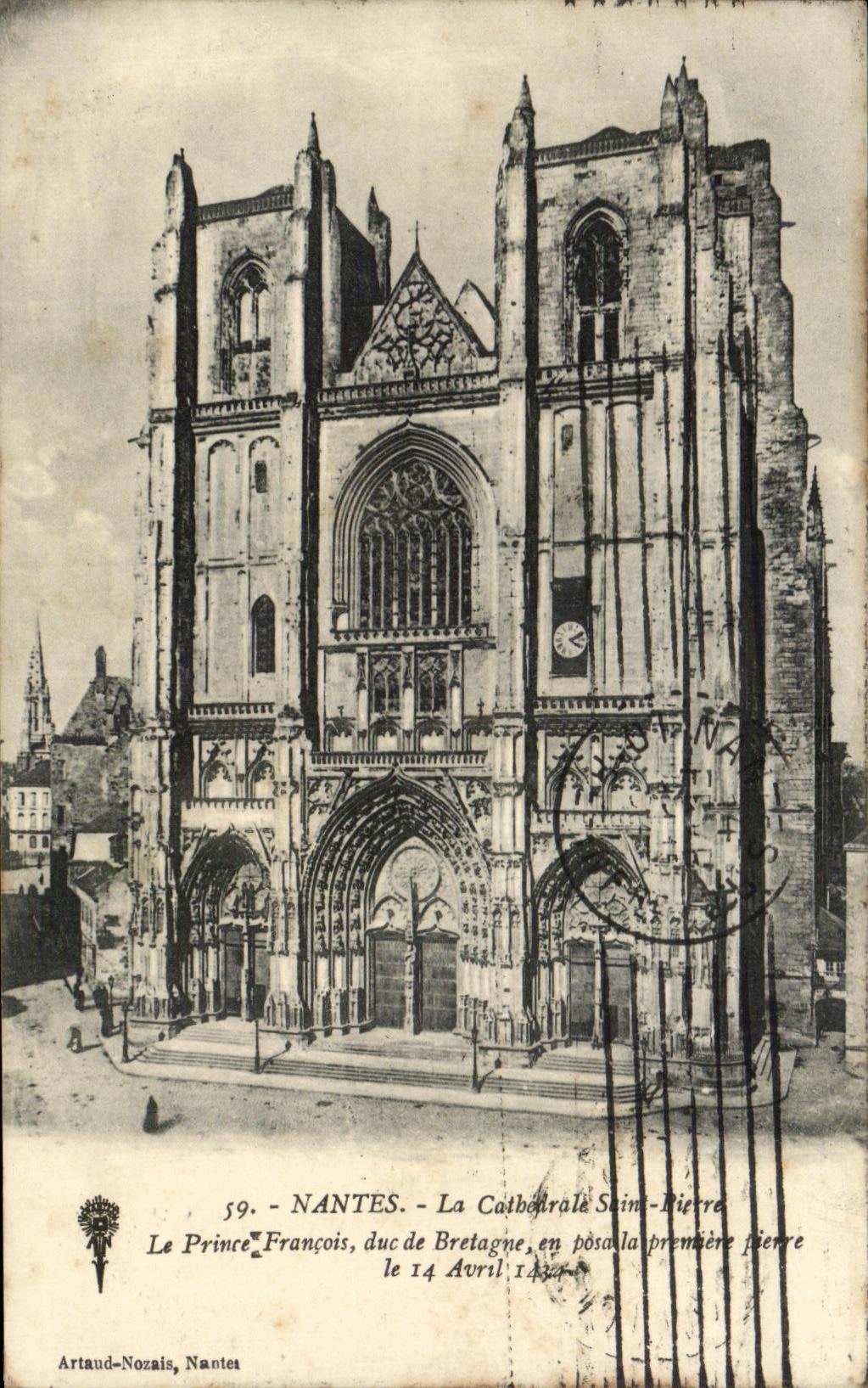 CPA Nantes the Cathedral Saint the Prince François duke of Brittany