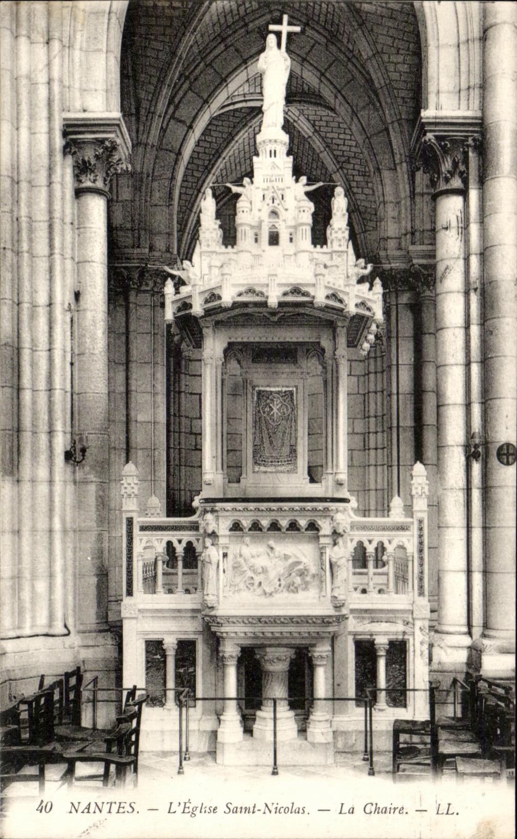 CPA Nantes the Church Saint Nicolas the Pulpit