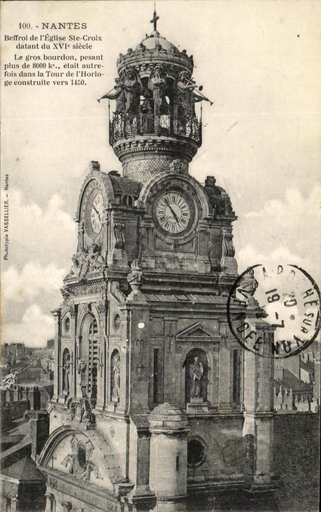 CPA Nantes Belfry Of the Church co Cross Dating From 16th