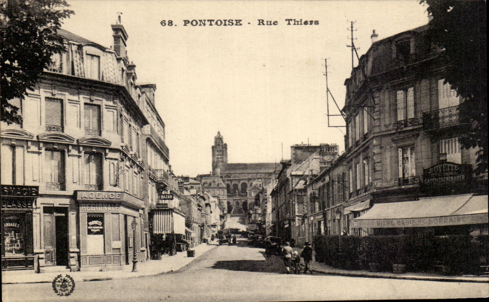CPA Pontoise Street Thiers