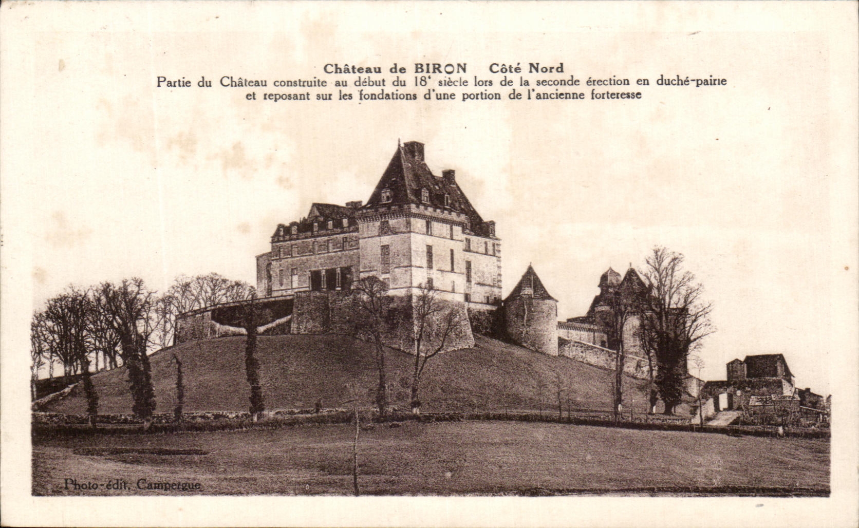CPA Chateau De Biron Cote Nord 