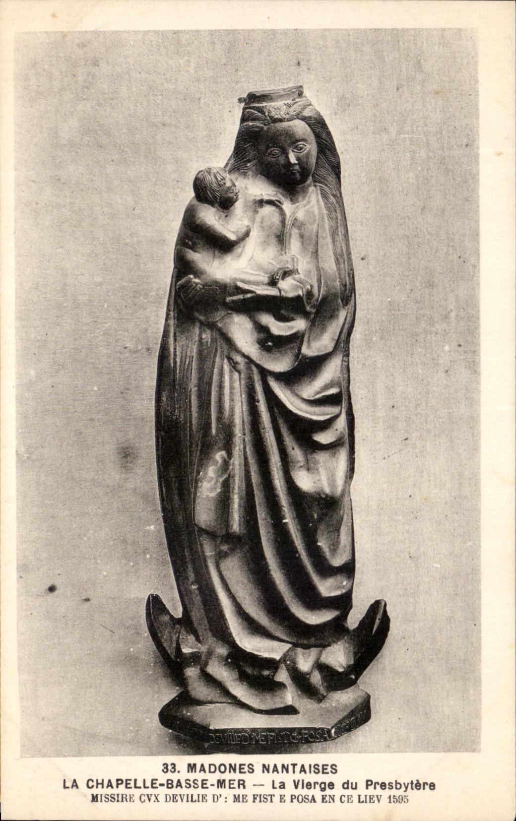 CPA Nantes Madonna La Chapelle Low tide the Virgin Of the Presbytery