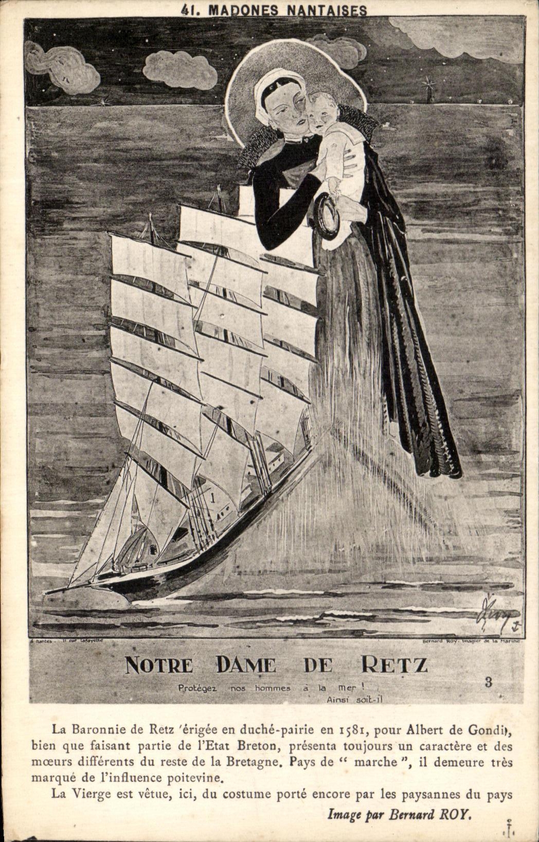 Nantes CPA Madonna Notre Dame De Retz