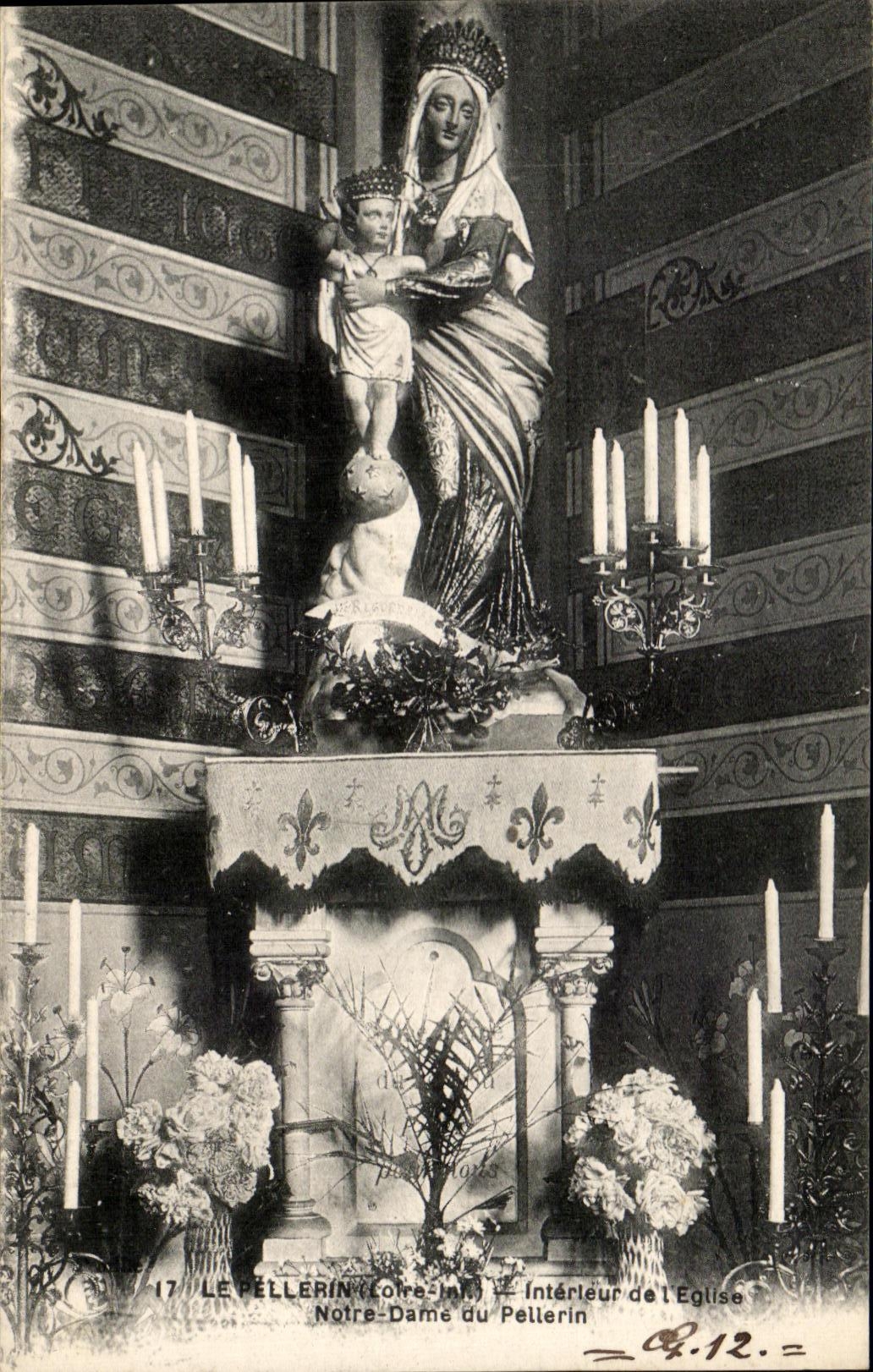 CPA the Pilgrim interrior of the Church Our lady of the Pilgrim