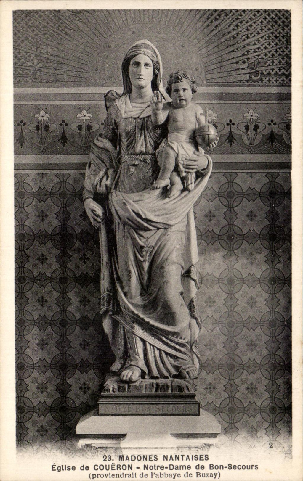 CPA Church of Coueron Our lady of Good Help abbey of Buzay Nantes Madonna