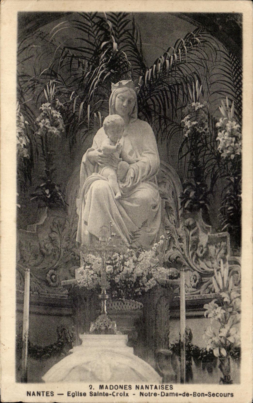 CPA Nantes Madonna Nantes Church Sainte Cross Our lady of Good Help