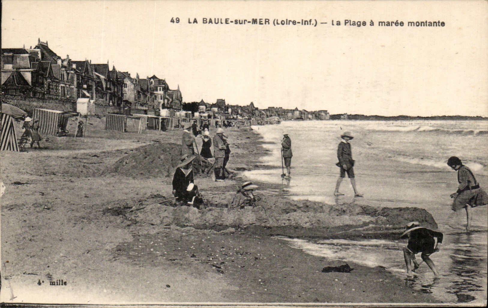 CPA La Baule on Mer the Beach has rising tide Enfants