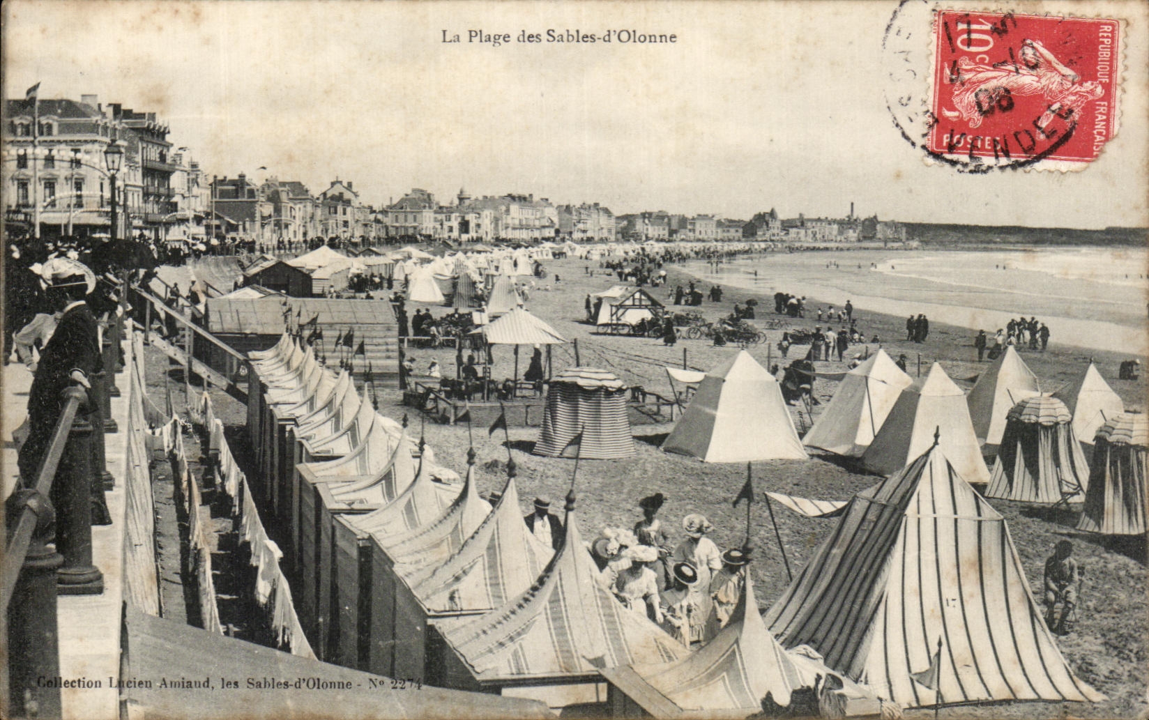 CPA the Beach of Sables d'Olonne