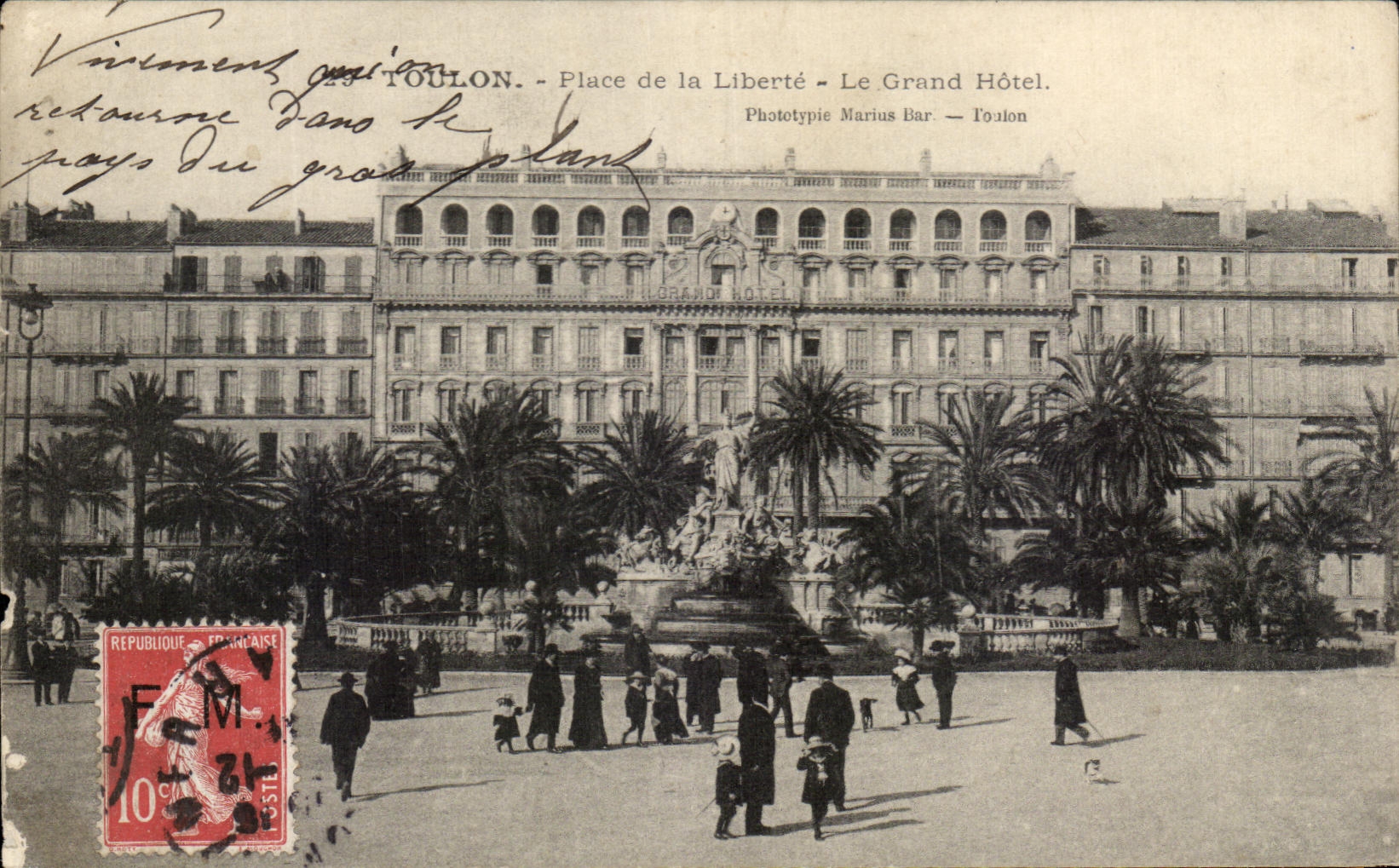 CPA Toulon Places Freedom the Large Hotel