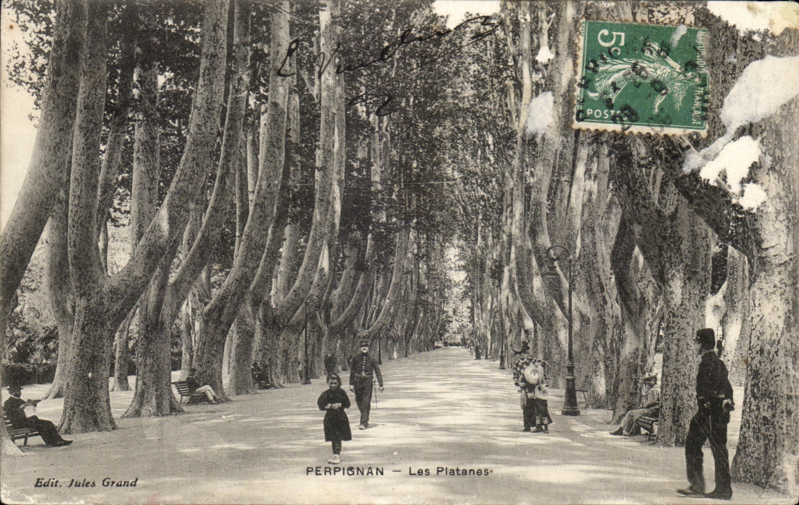 CPA Perpignan Les platanes 