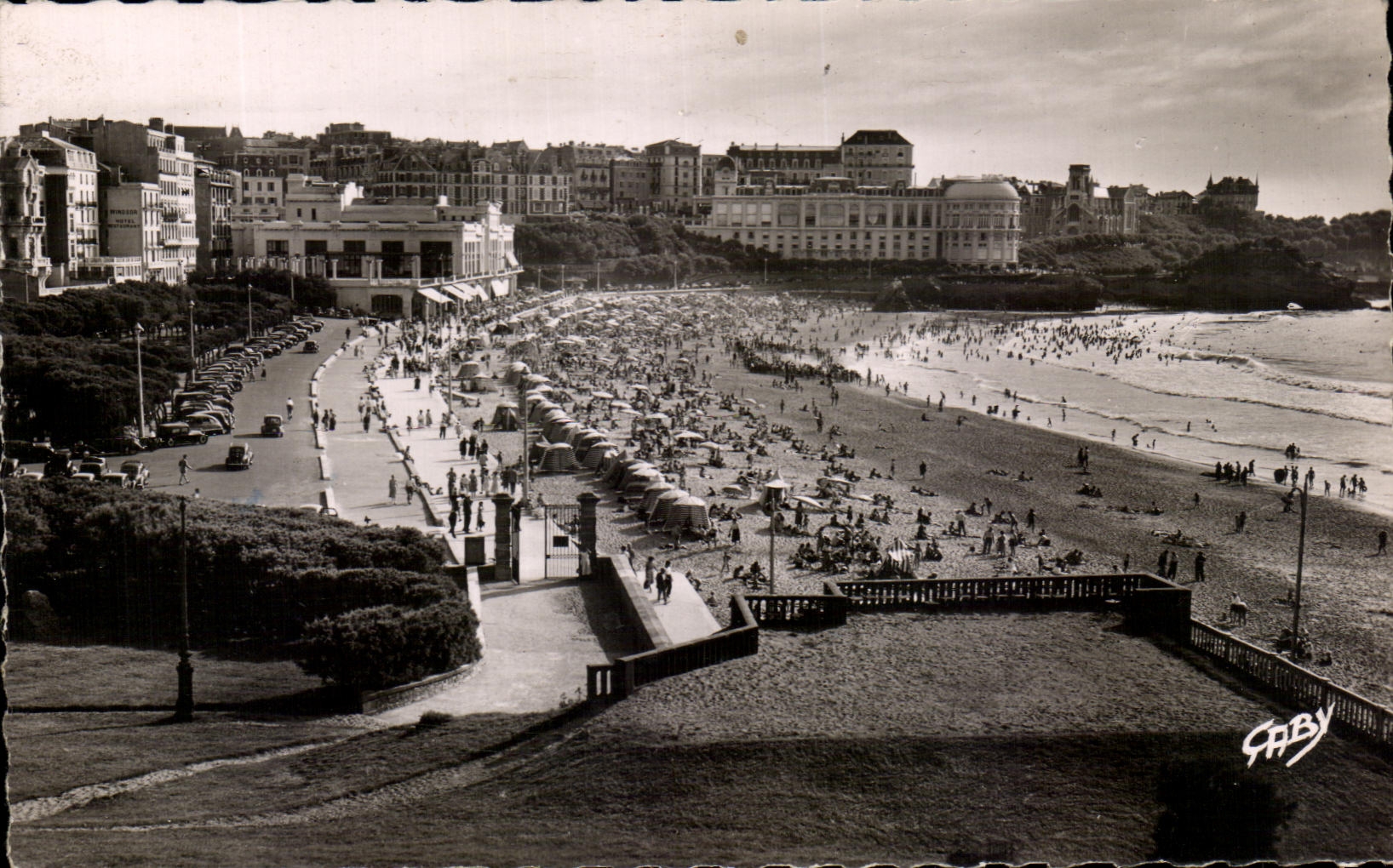 CPA Biarritz La Plage et les Casinos Bellevue et Municipal
