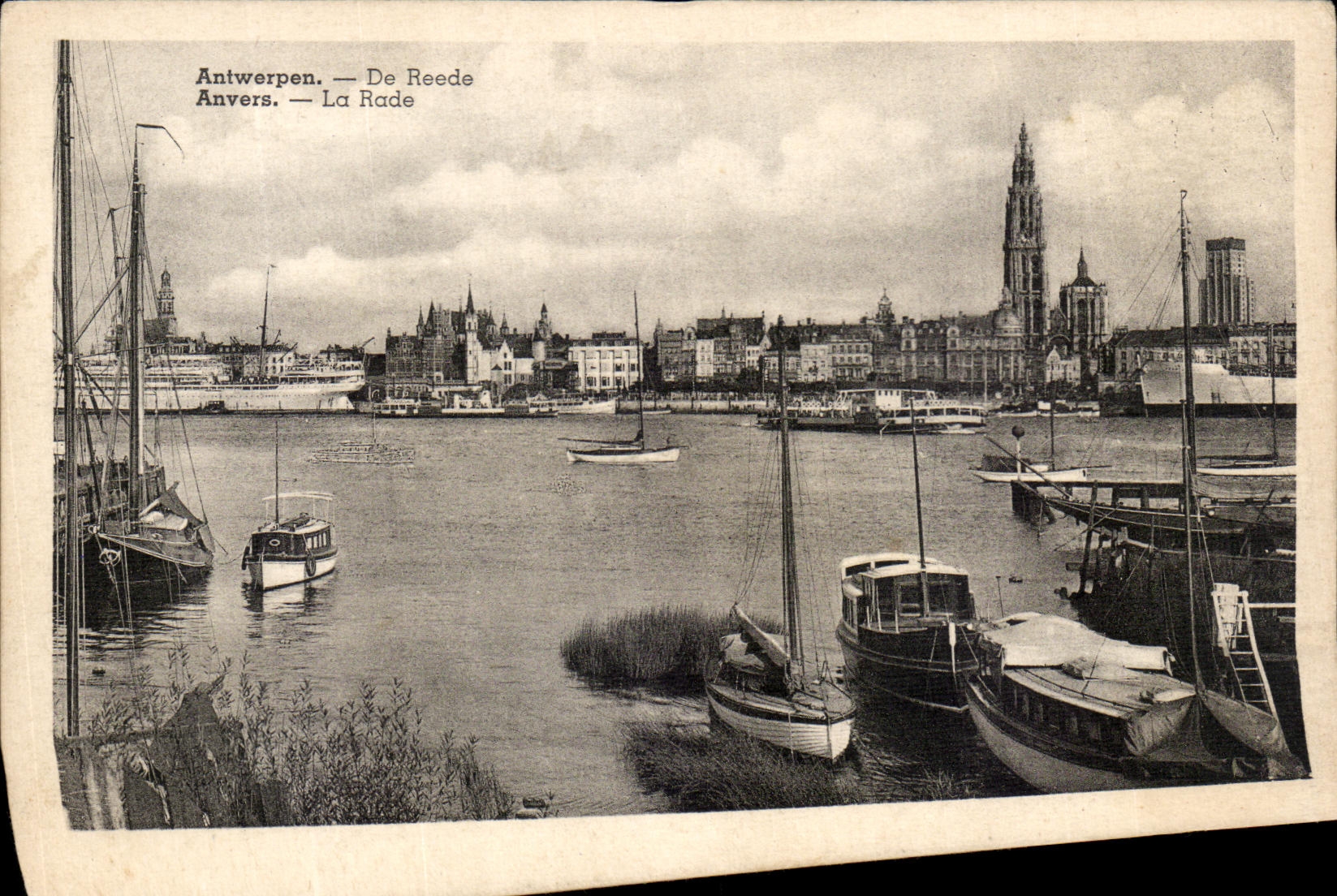 CPA Antwerpen De Reede Amberes los barcos de los caminos