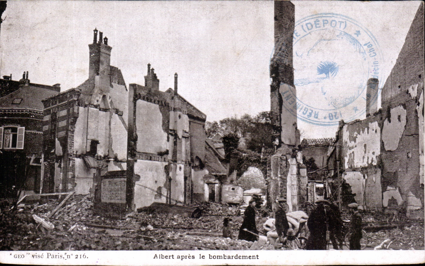 CPA Paris Albert apres le bombardement Militaria
