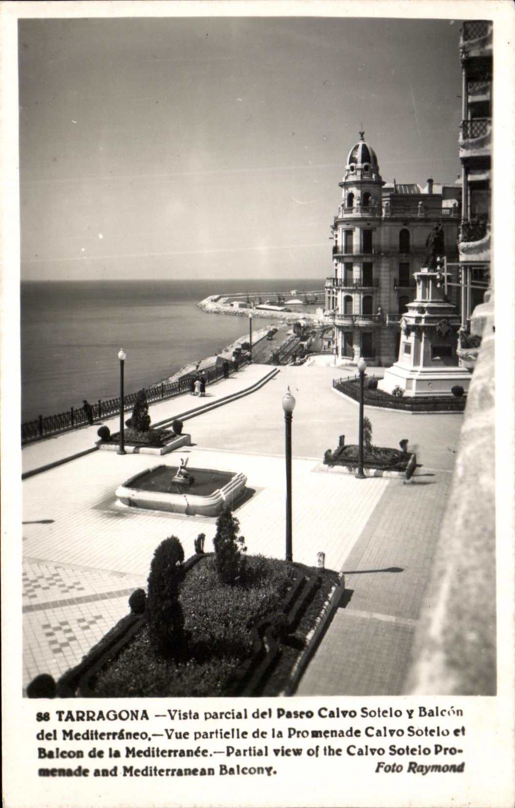CPA Tarragona Vista parcial LED pasco Calvo Soleloy Balcin LED