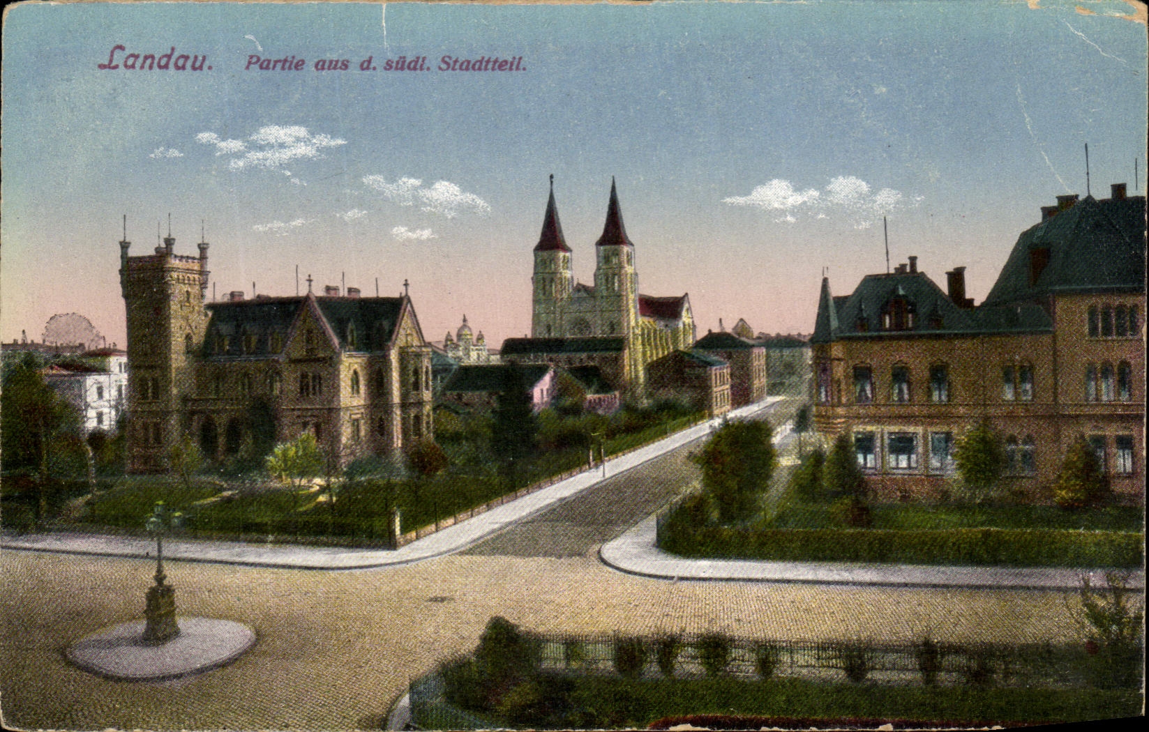 CPA Landau Partie aus sudl Stadtteil