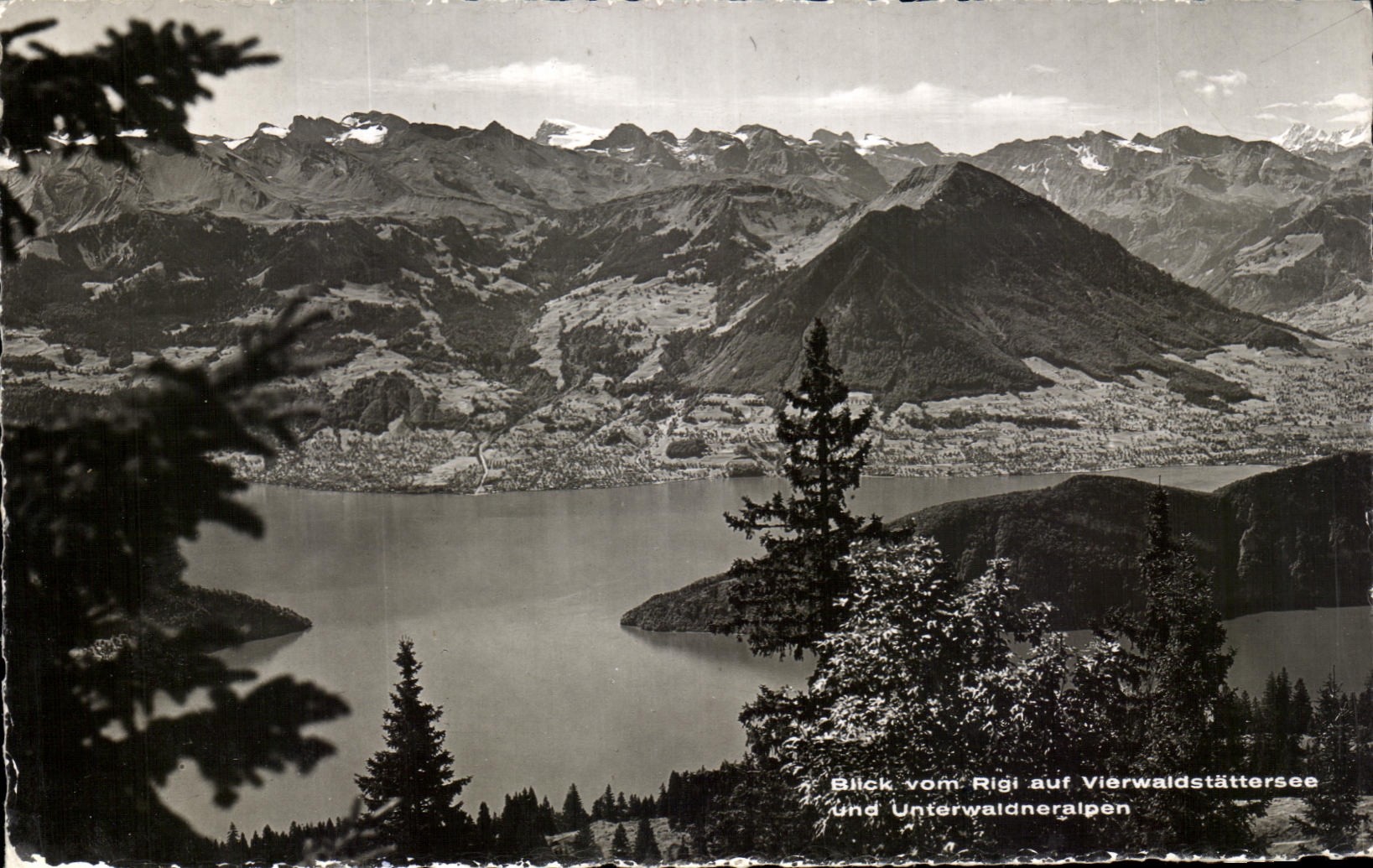 CPA Blick vom Rigi auf Vierwaldstattersee und Unterwalderalpen