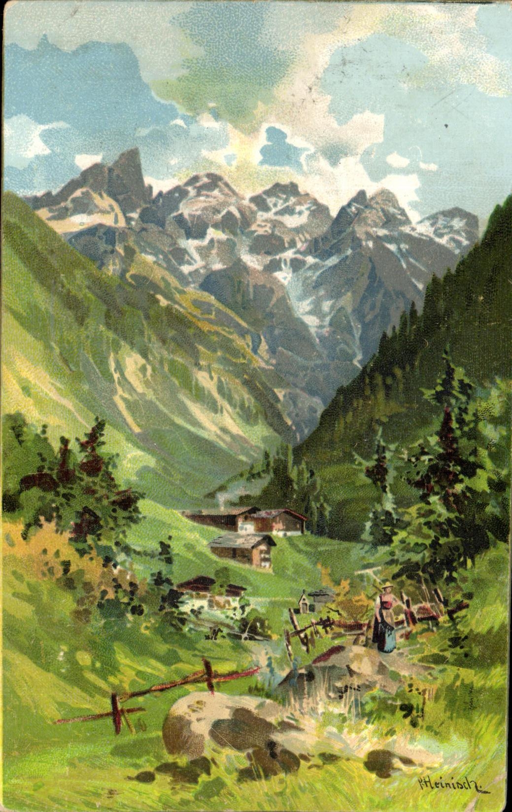 CPA Paysage de montagne