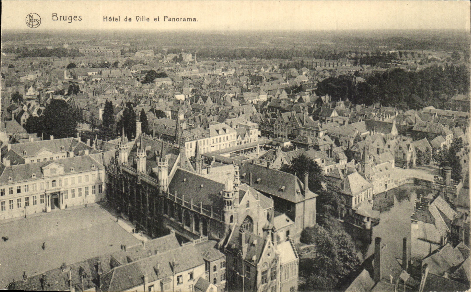 CPA Bruges Town hall and Panorama