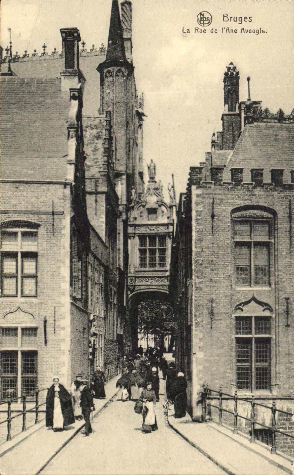 CPA Bruges the Street of the Blind Ass