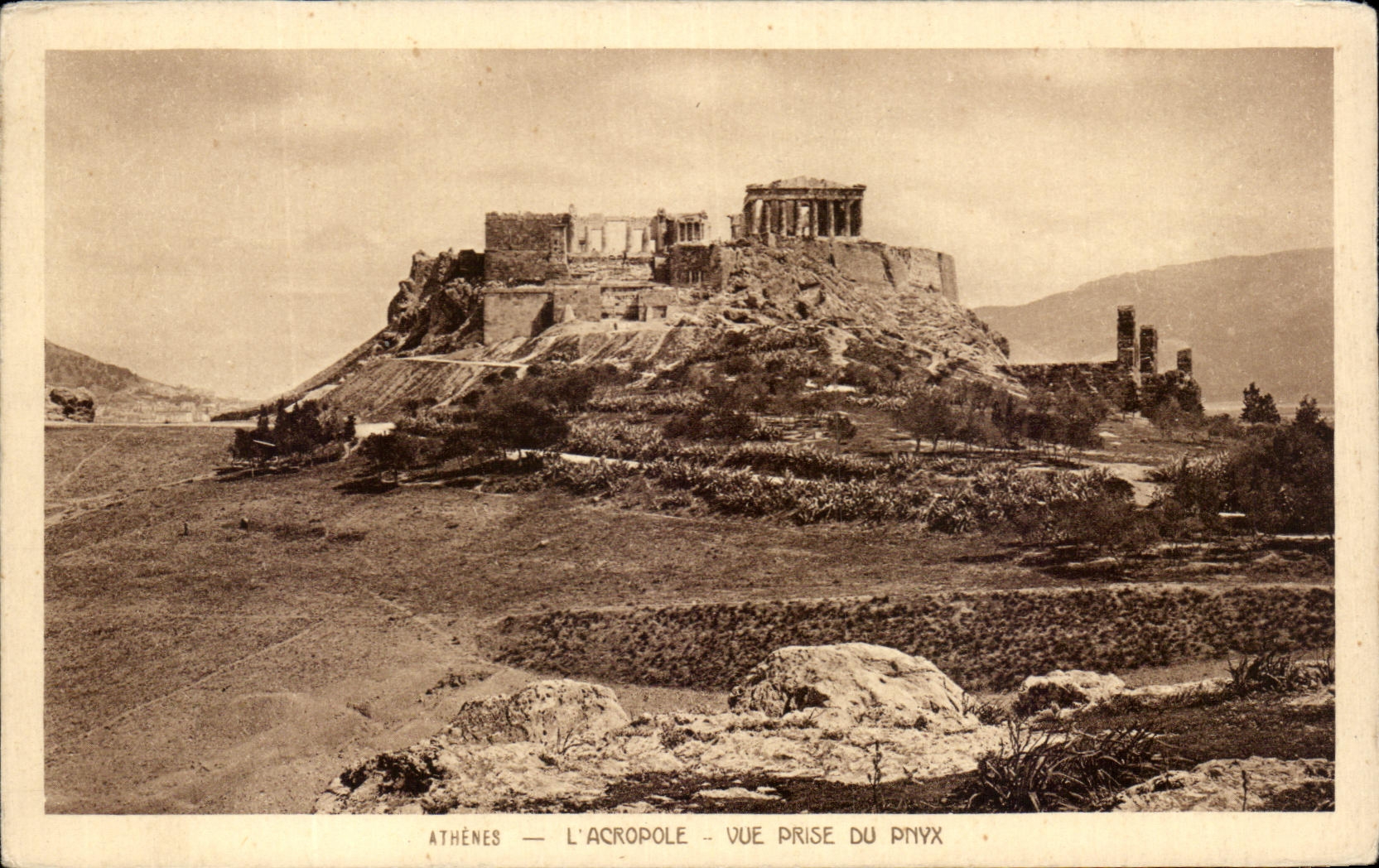 CPA Athens the Acropolis seen from of Pnyx Greece