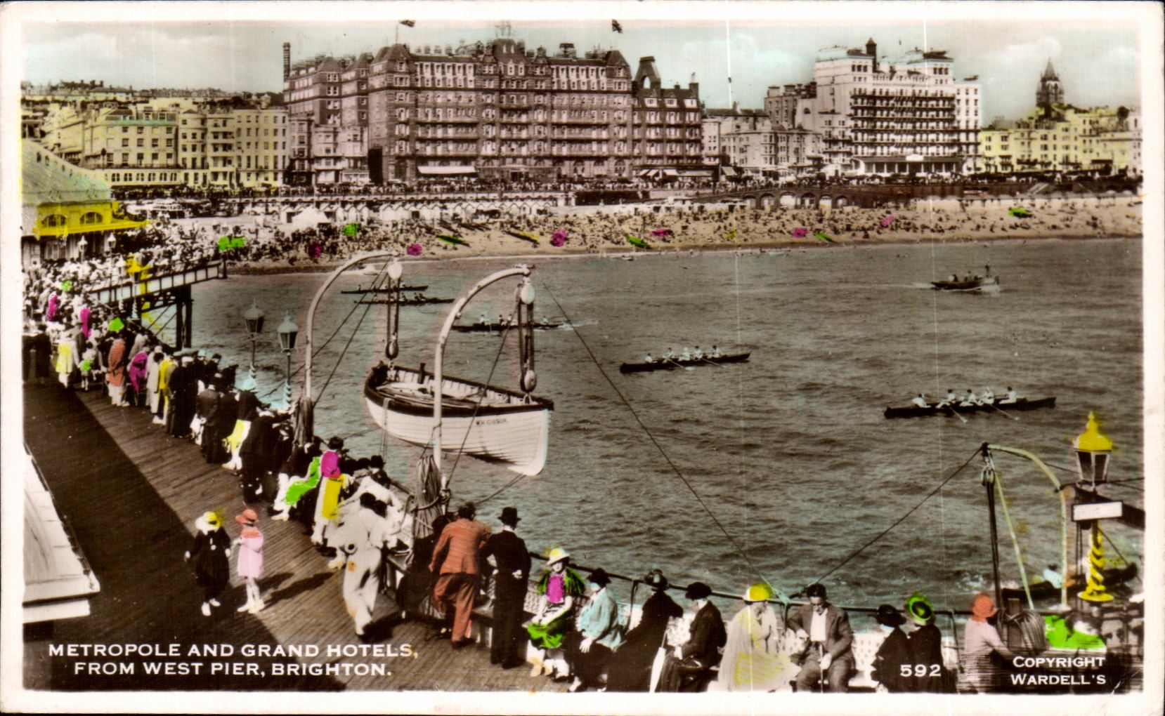 CPA Metropole And Grand Hotels From West Pier Brighton