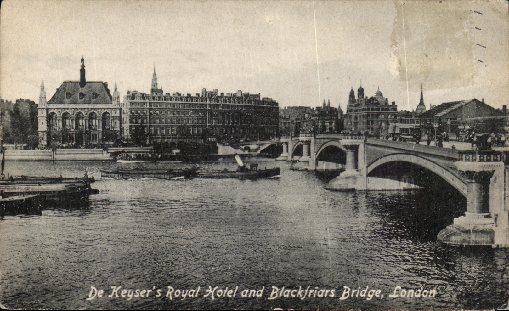 CPA De Keyser's Royal Hotel and Blackfriars Bridge London