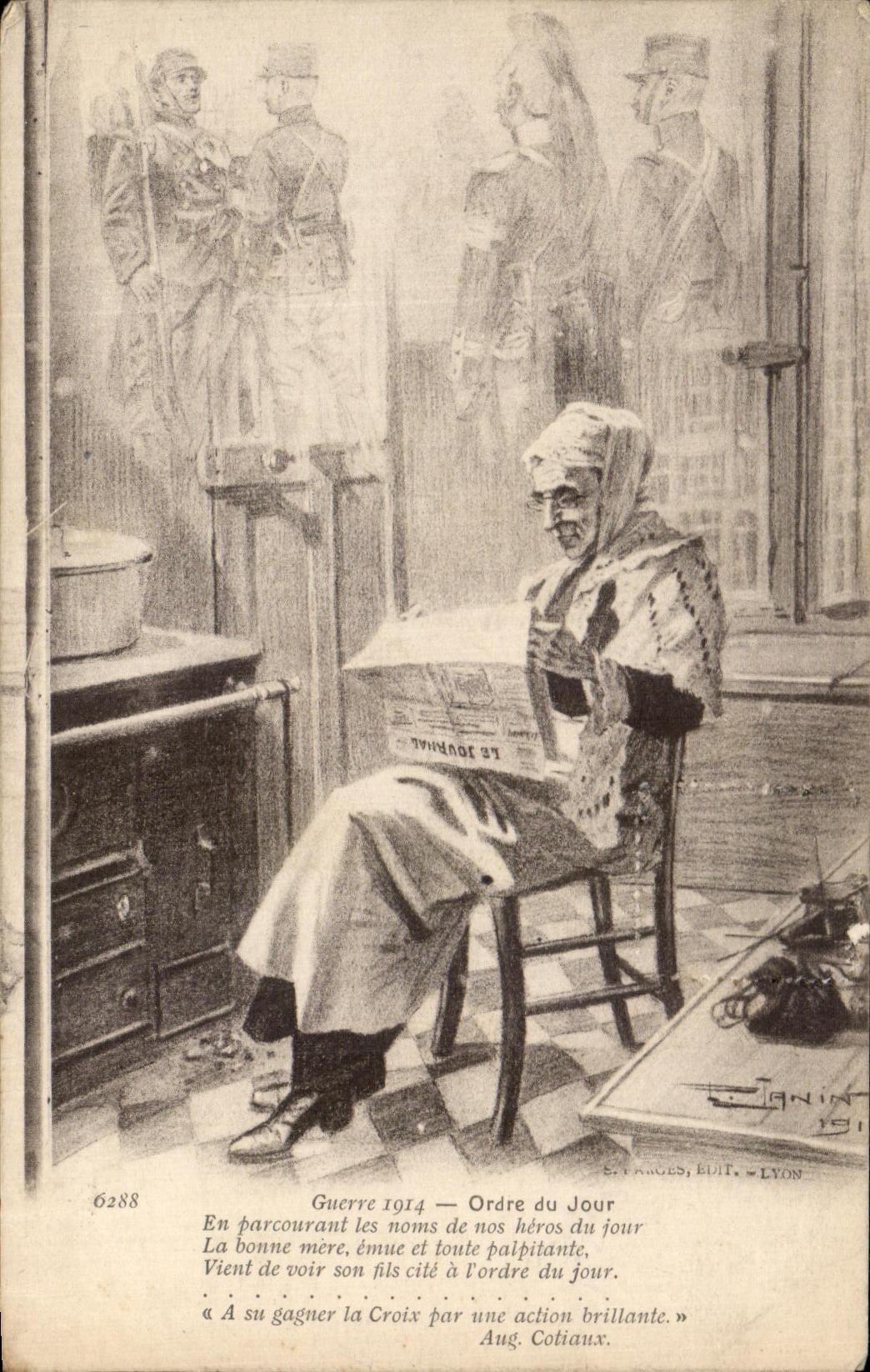 CPA War 1914 Militaria Day order