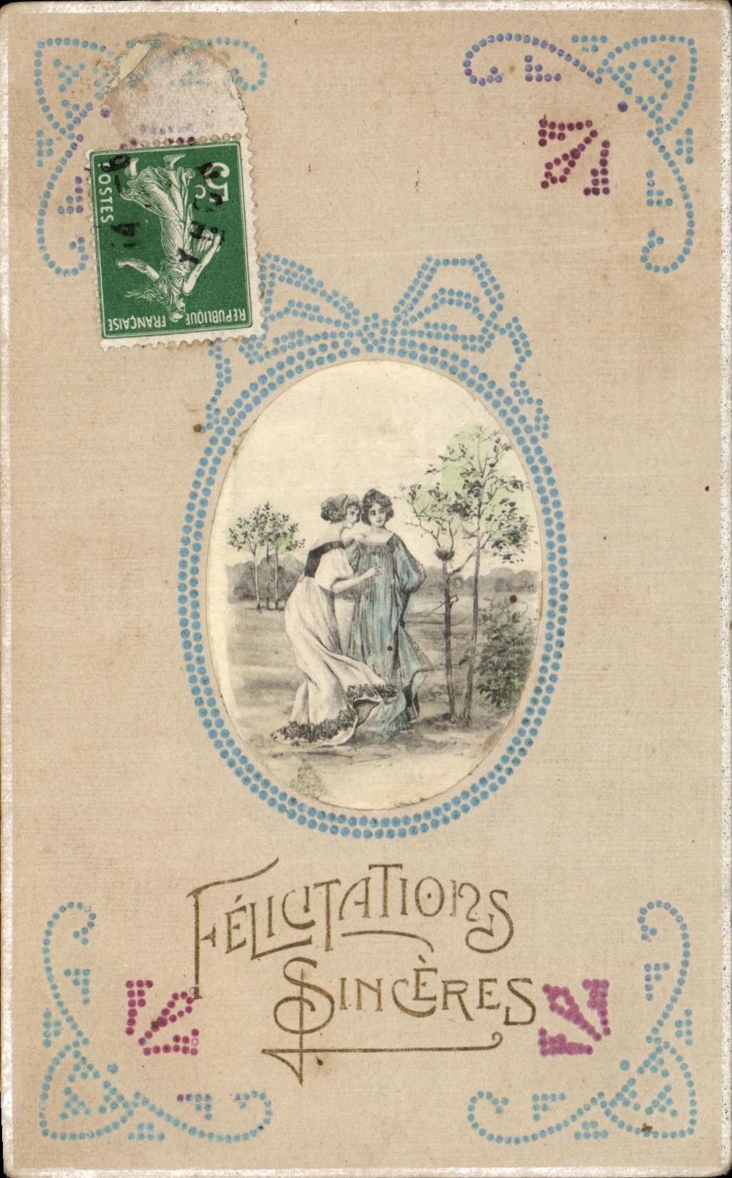 CPA Felicitations Sinceres FEmmes 