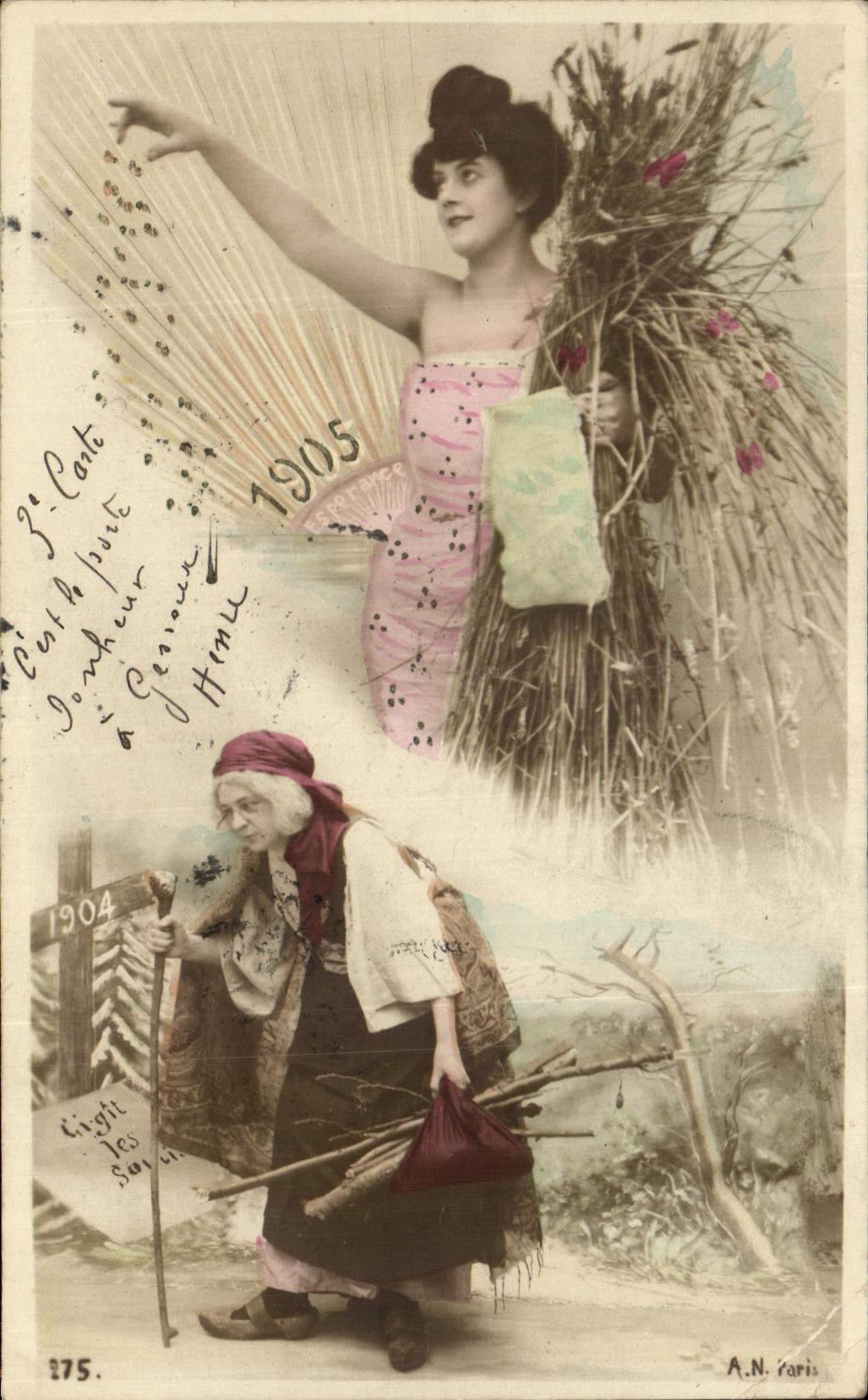 CPA Fantaisie Femmes Annee 1904 1905