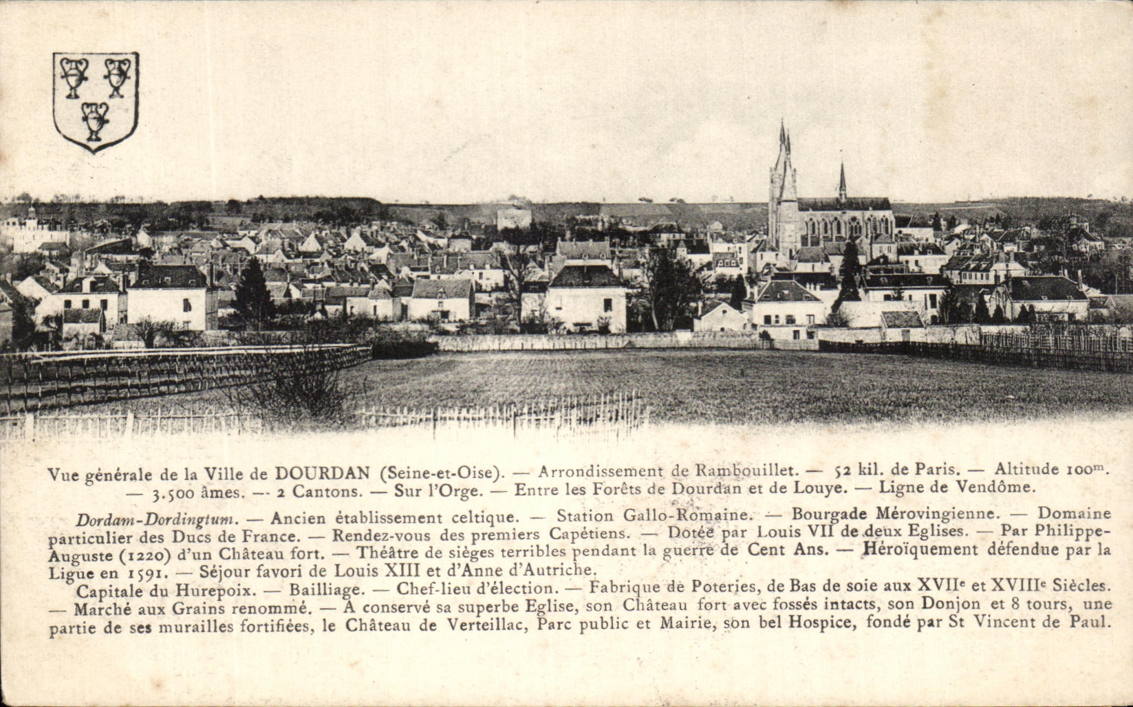 CPA Vision del districto de Ville De Dourdan de Rambouillet