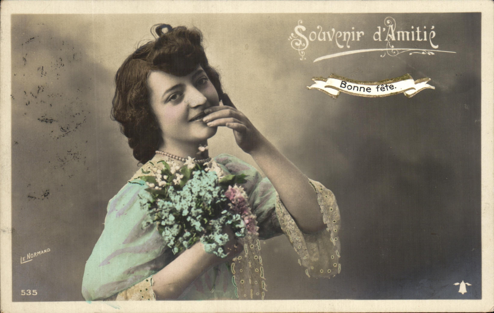CPA Souvenir d'Amitie Bonne fete Femme