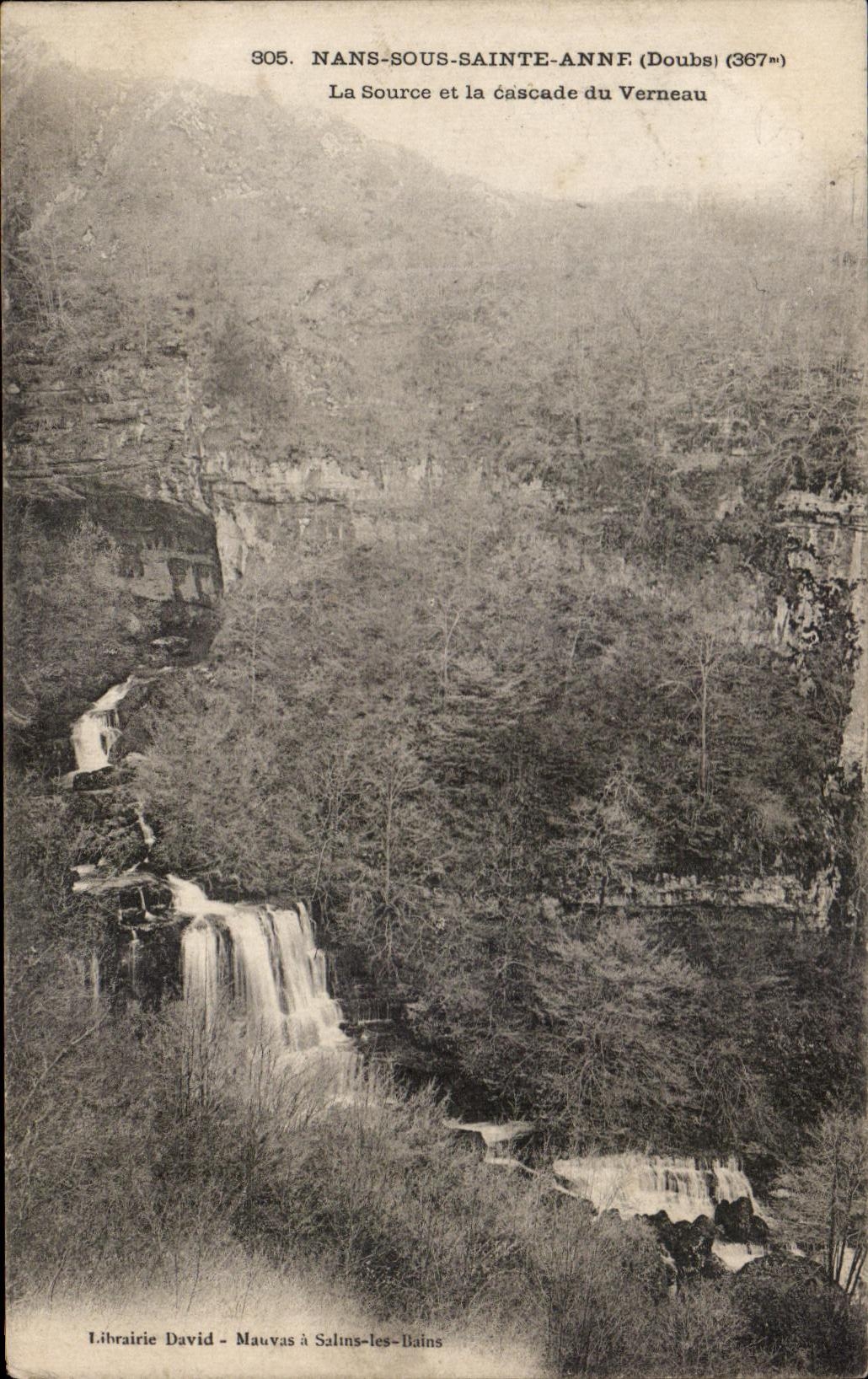 CPA Nans Sous Sainte Anne La Source et la Cascade du Verneuau
