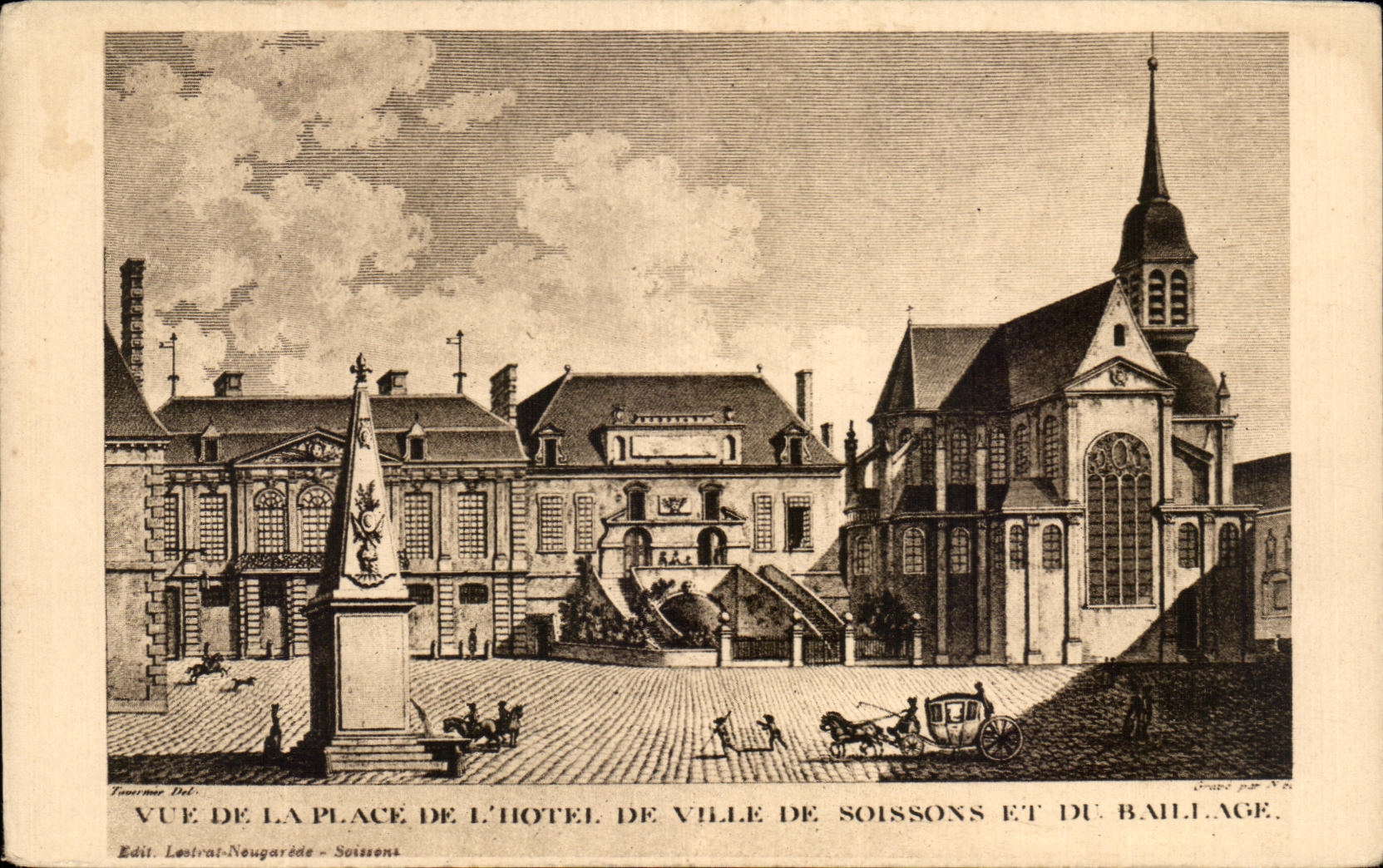 CPA L'Ile de France Le Vieux Soissons l'Hotel de Ville Le Bailliage 