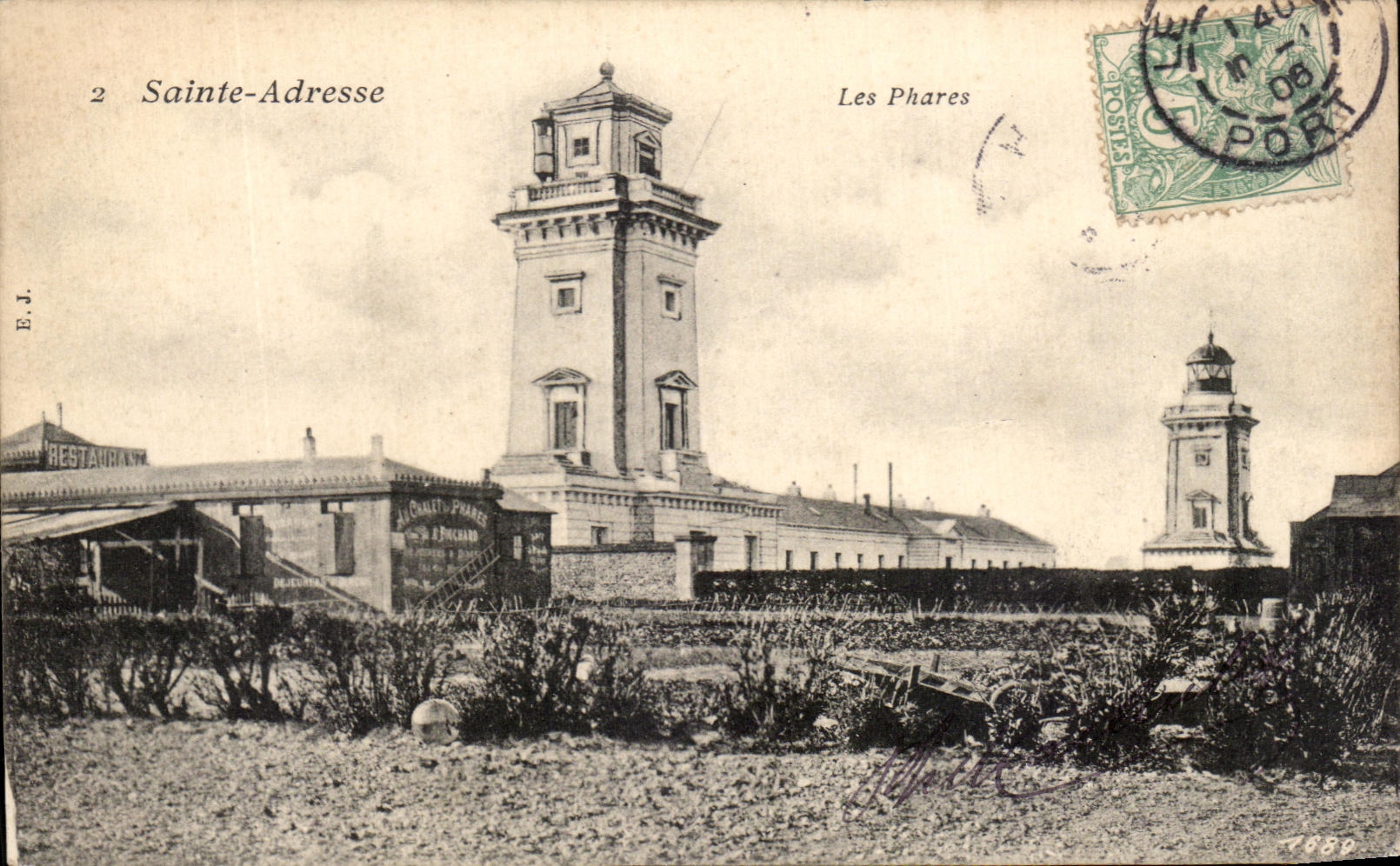 CPA Saint Adress Lighthouses