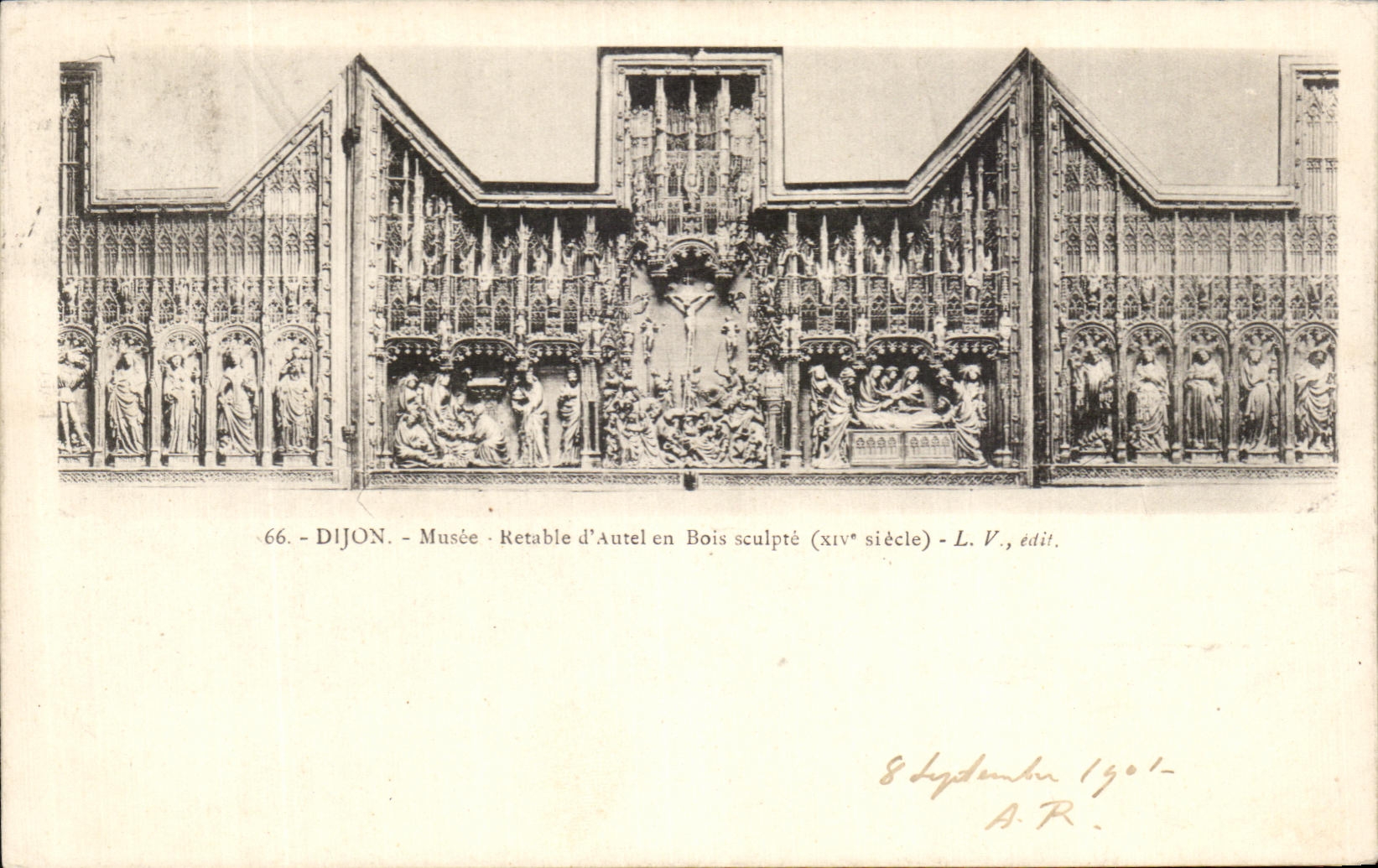 CPA Dijon Musee Retable of Furnace bridge out of Wooden Carves