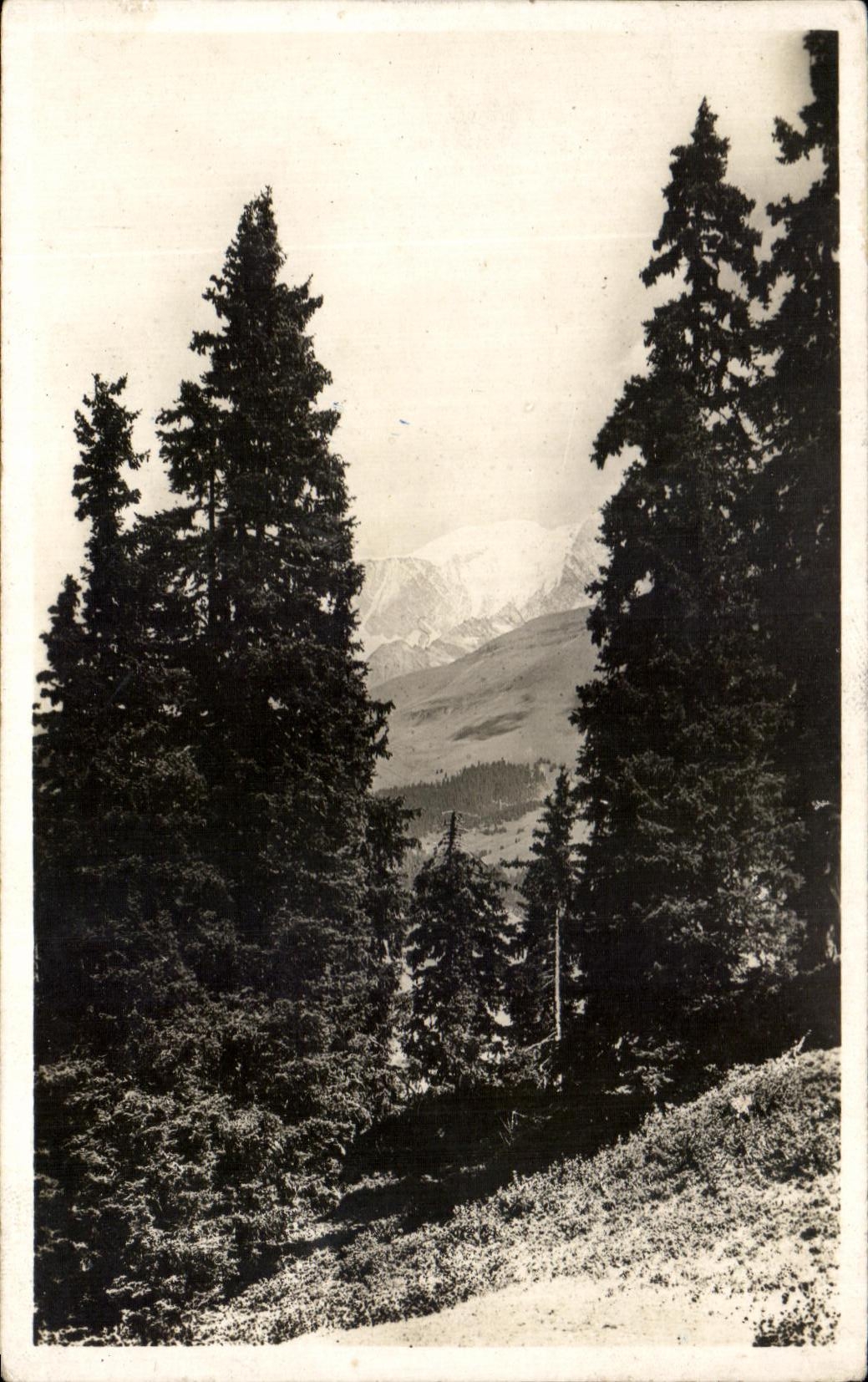 CPA Megeve On the Slopes of Rochebrune the Summit of the Mount Blanc