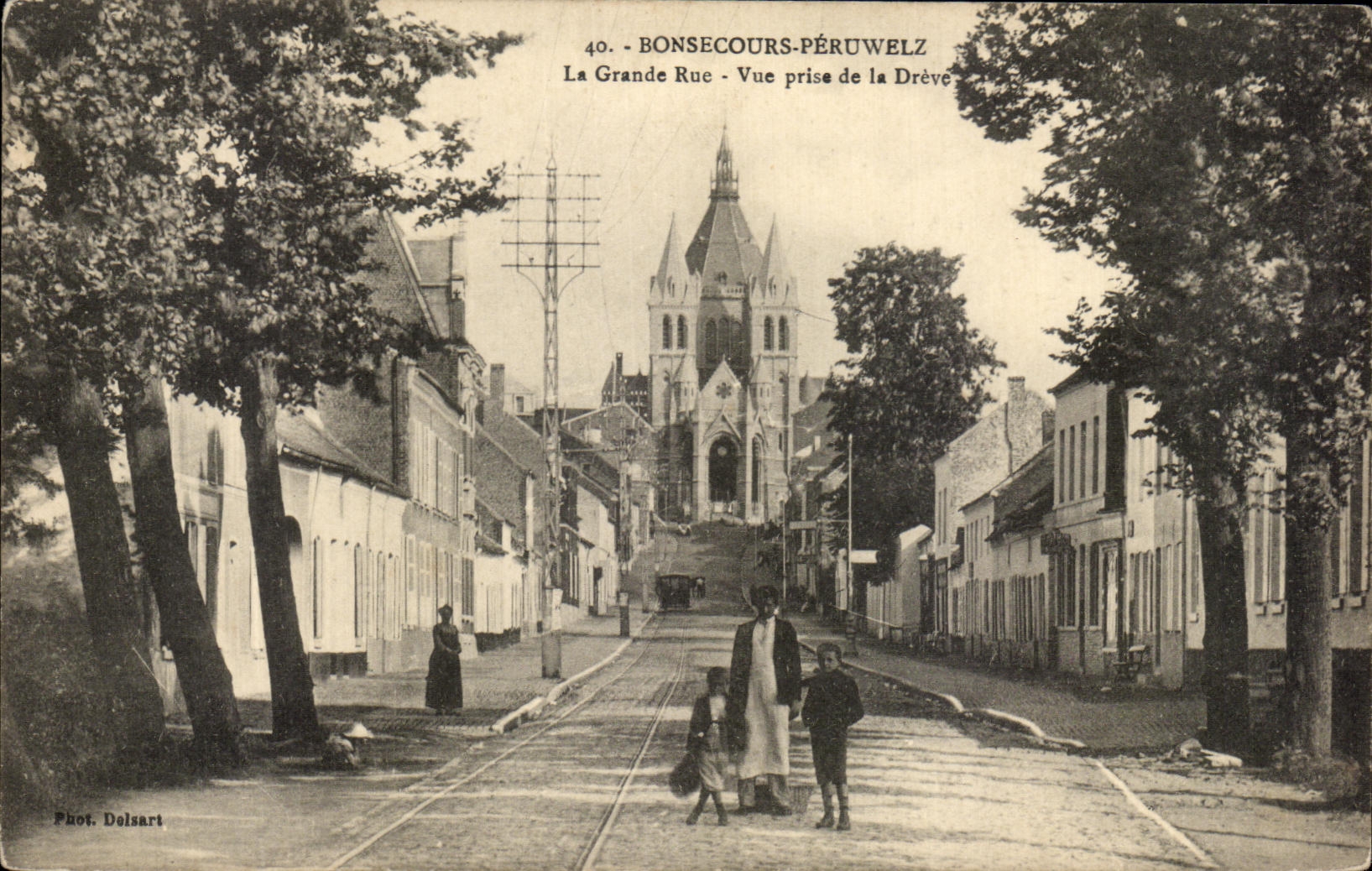 CPA Bonsecours Peruwelz Main street Seen from of Dreve