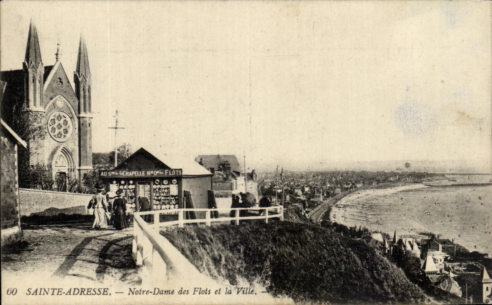 CPA Sainte Address Our Lady of the Floods and the City