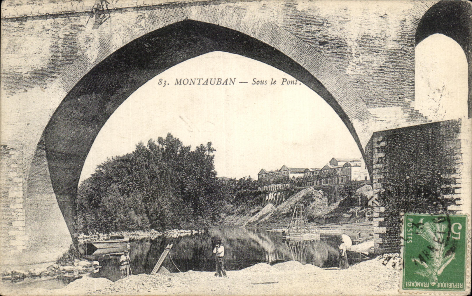 CPA Montauban Under the Bridge Diggers