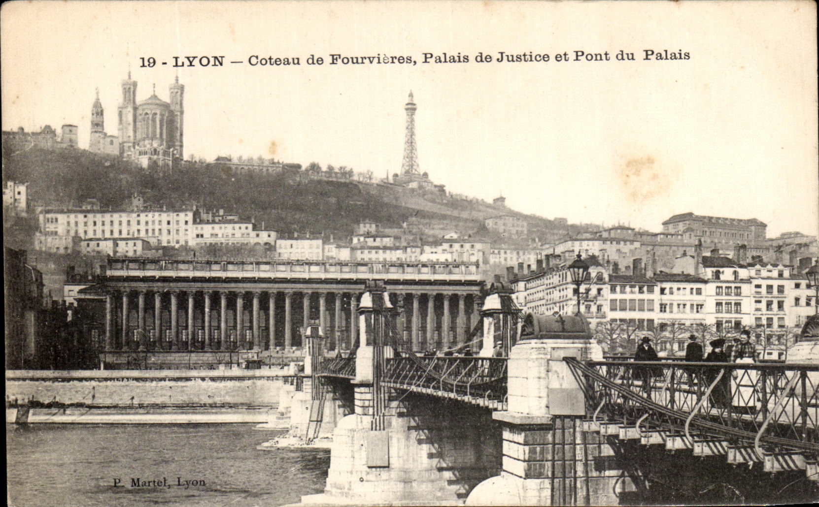 CPA Lyon Coteau De Fourvieres Palais De Justice And Bridge Of the Palate