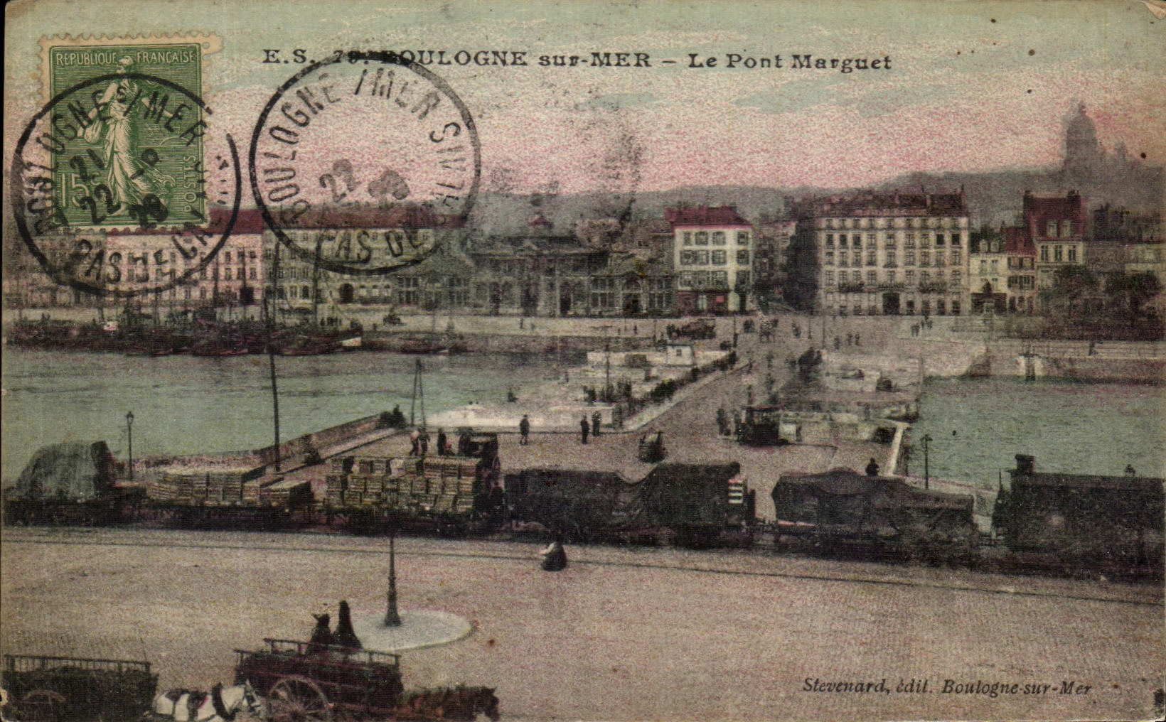 CPA Boulogne On Sea the Bridge Marguet Train