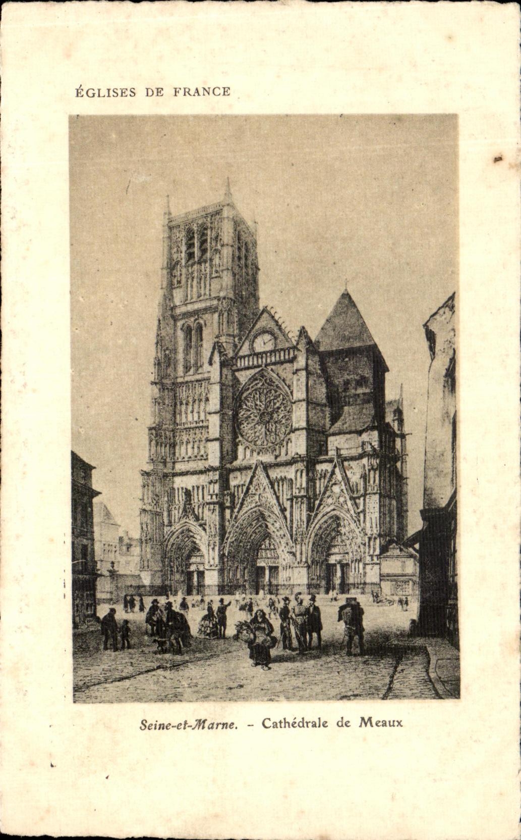 CPA Eglise De Seine Francia y catedral de Marne de Meaux