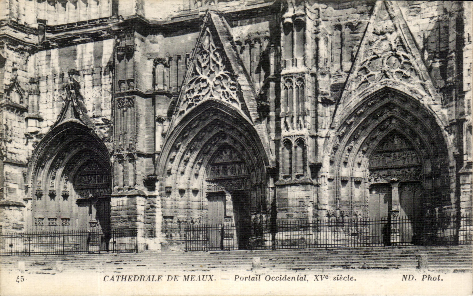 CPA Cathedral of Meaux Western Gate