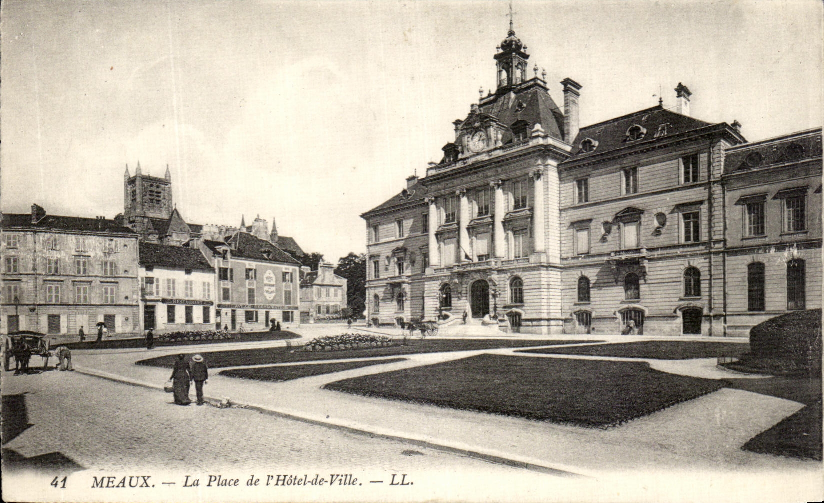 CPA Meaux the Place of the Hotel of Cheap