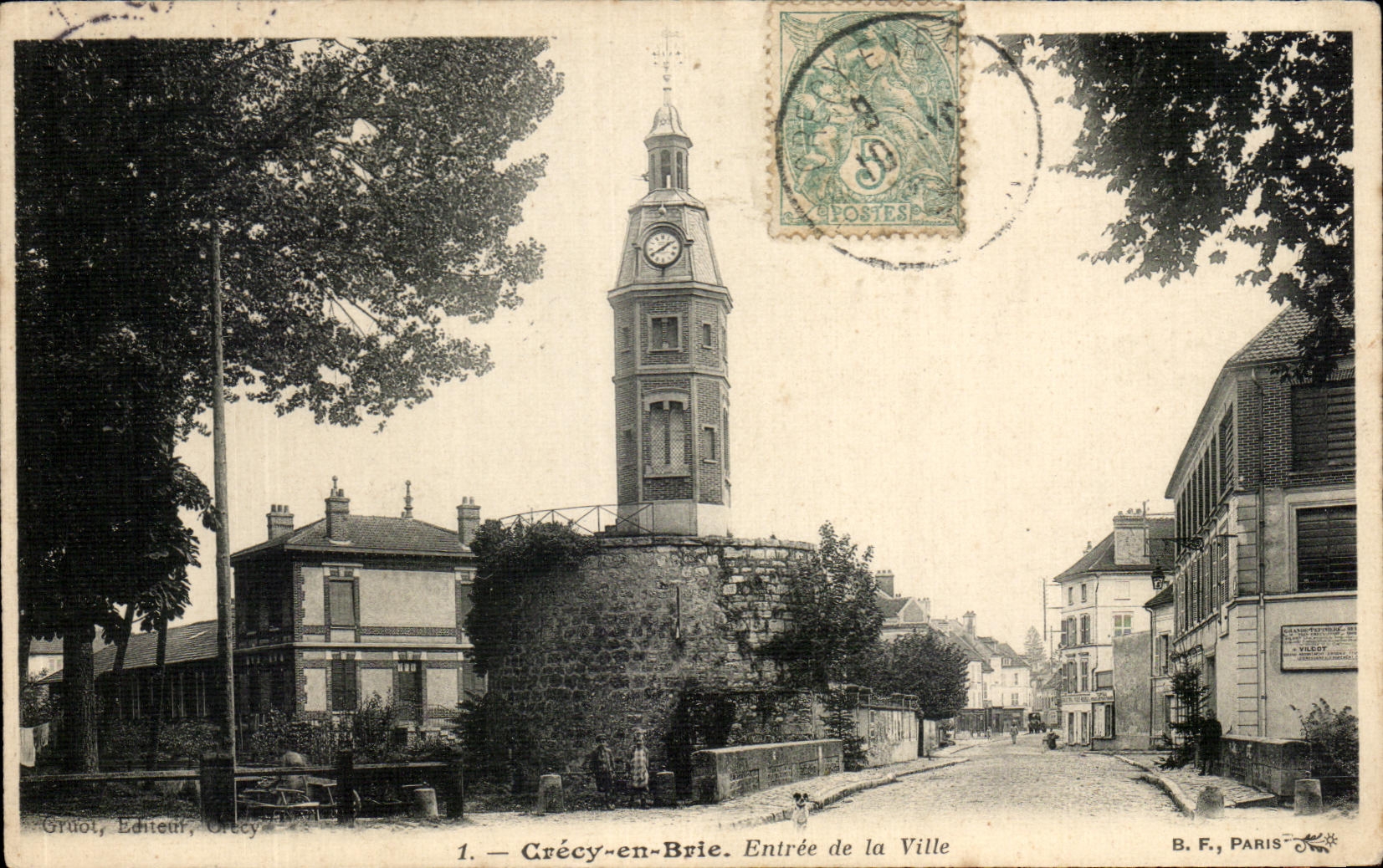 CPA Crecy in Entreee Brie of the City