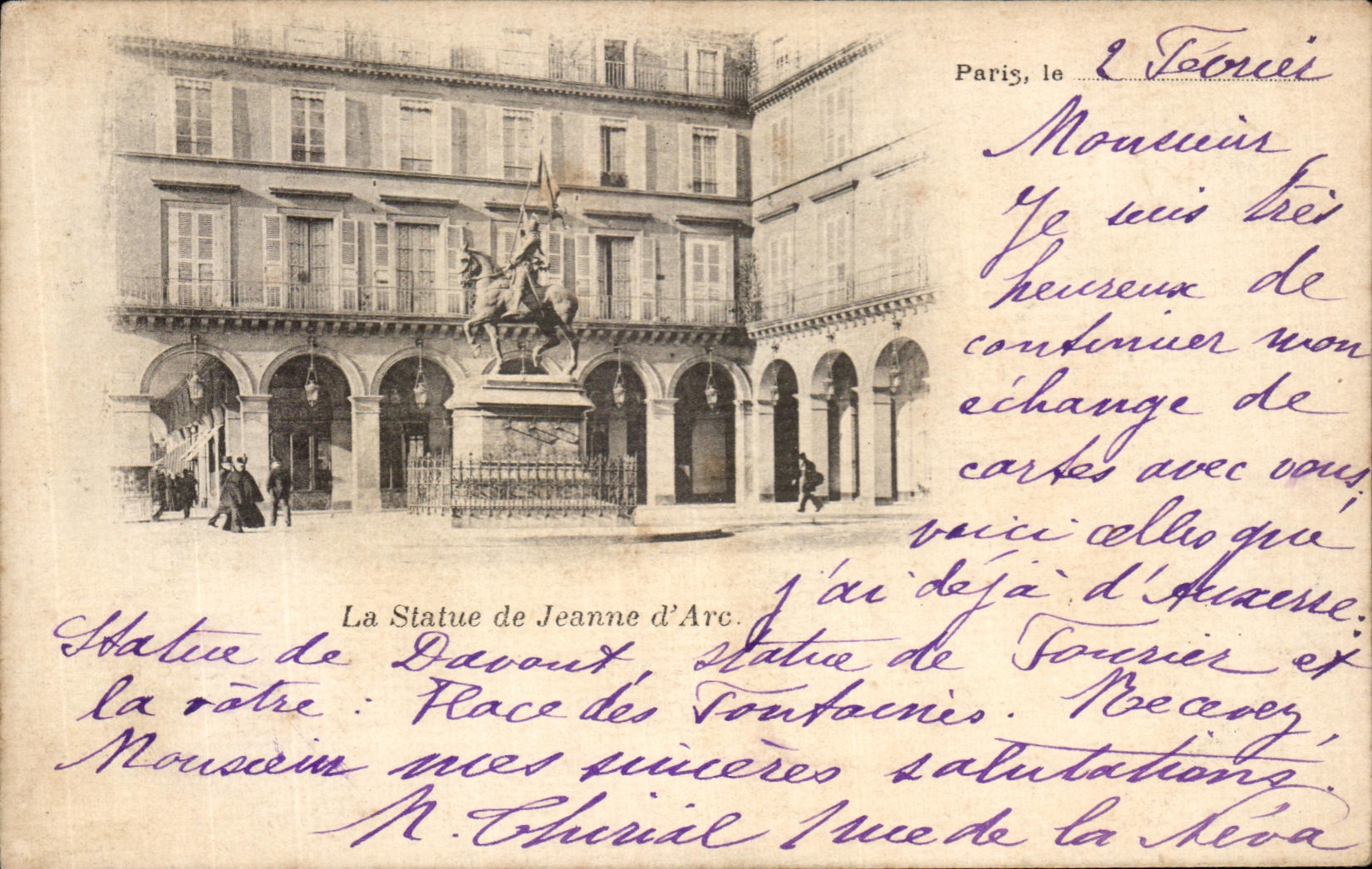 CPA Paris Statue of Jeanne d' Arc