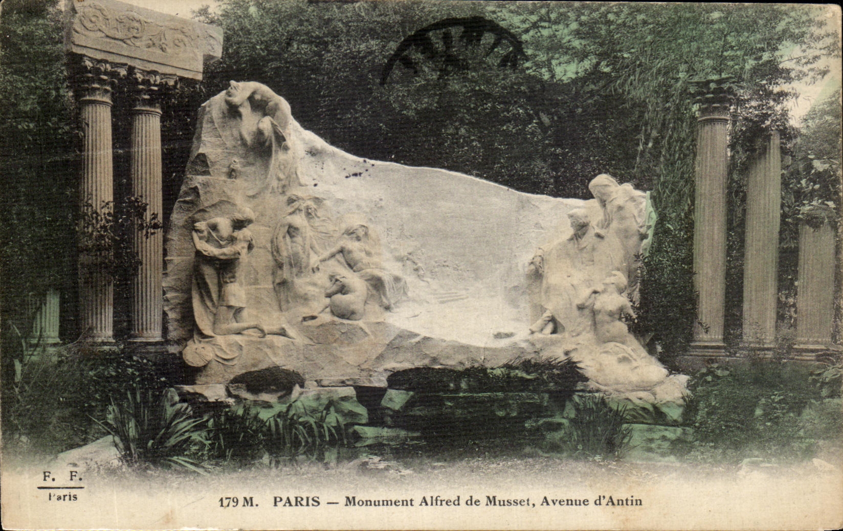 CPA Paris Monument Alfred de Musset Avenue of Antin